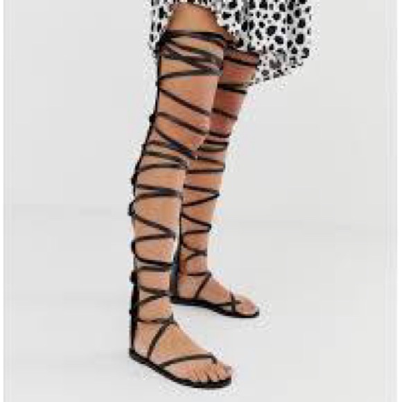 ASOS Black Gladiator Sandals - Picture 1 of 4
